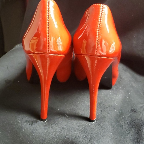 SQUARE TOE ALDO RED PATENT PU PUMPS 9 - Picture 3 of 9